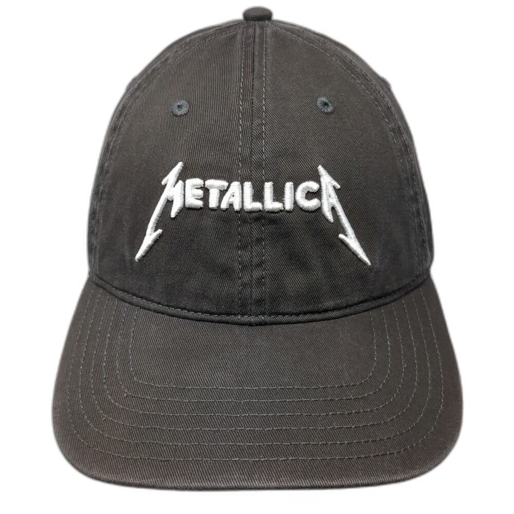 American Eagle Metallica Band Logo Gray Baseball Cap One Size Hat Adjustable